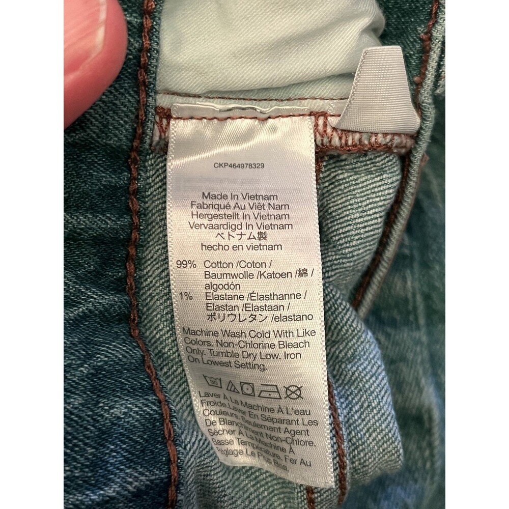Madewell Jeans Womens 26 Blue Perfect Vintage Straight Raw Hem Stretch Denim - Picture 9 of 9